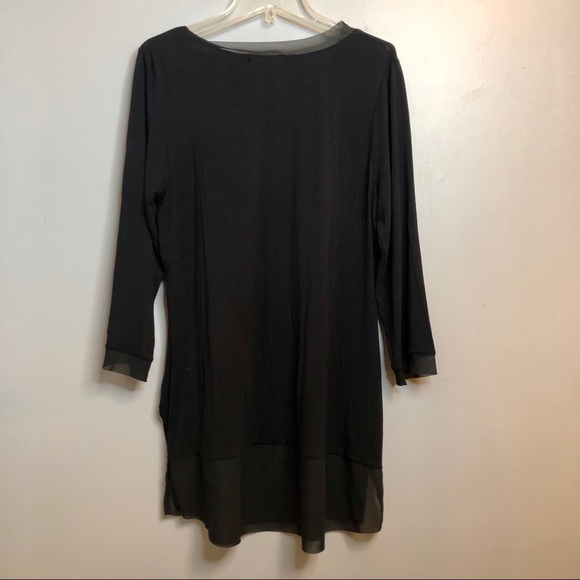Belldini Black Shirt Oversized Sheer Edging Sz M - Picture 8 of 8
